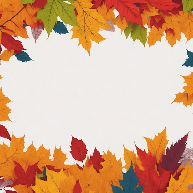 vector beautiful floral frame background with leaves