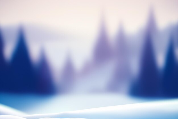 Photo vector blurred winter landscape background