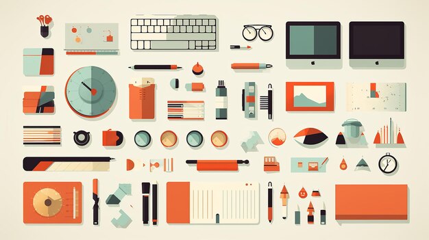 Photo vector business elements collection design set