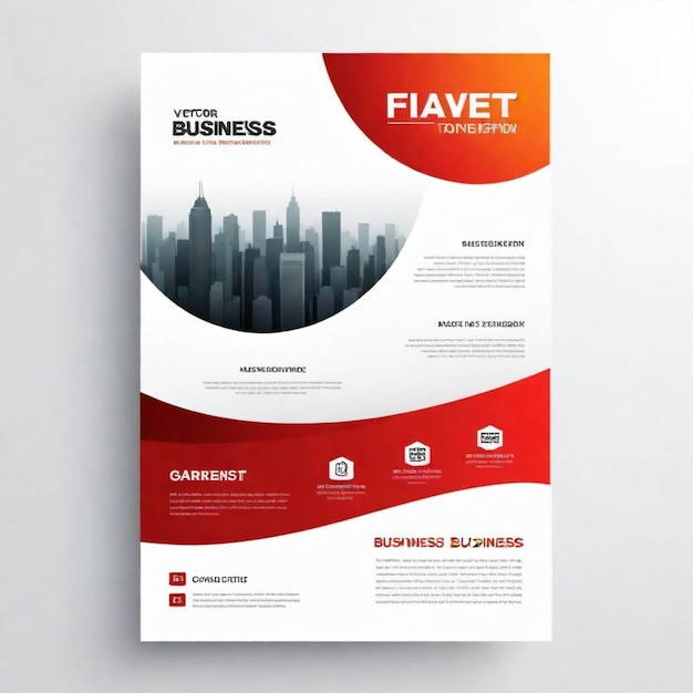 Vector business flyer template on white background