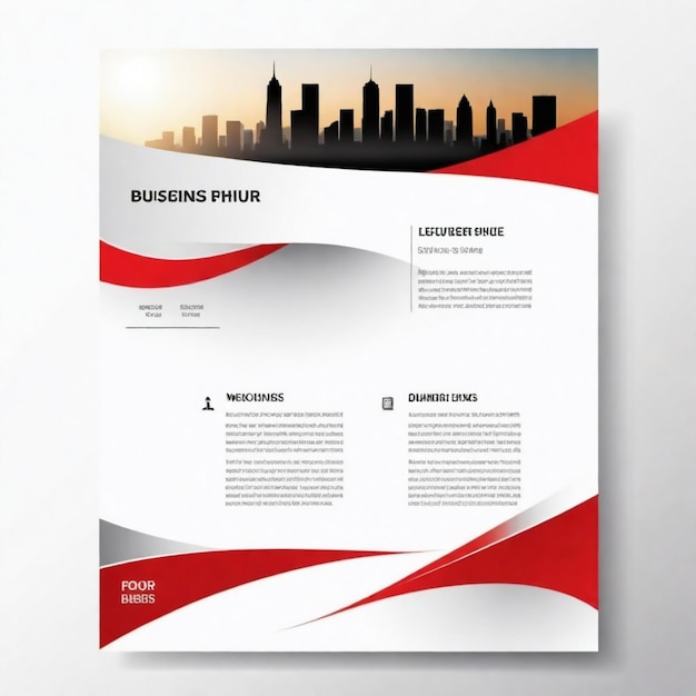 Vector business flyer template on white background