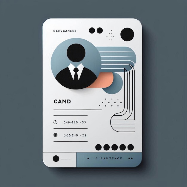 Vector business id card template with minimalist elements