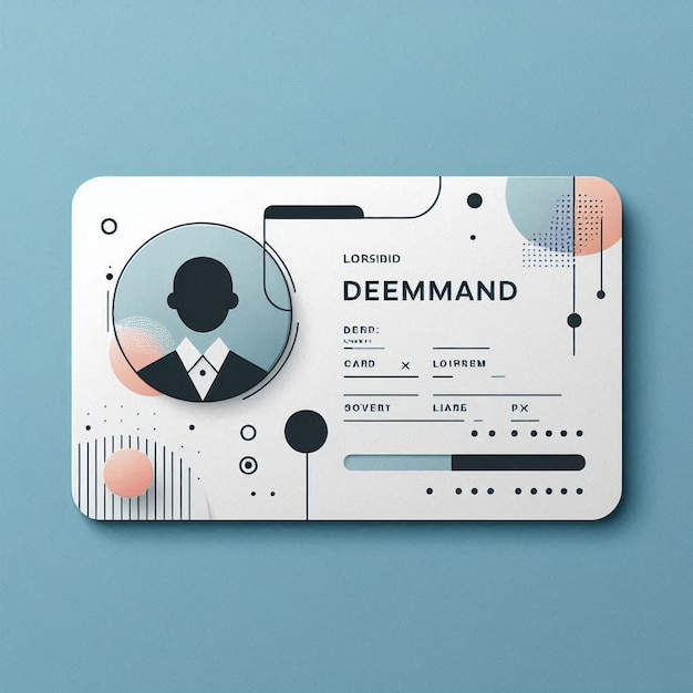 Vector business id card template with minimalist elements