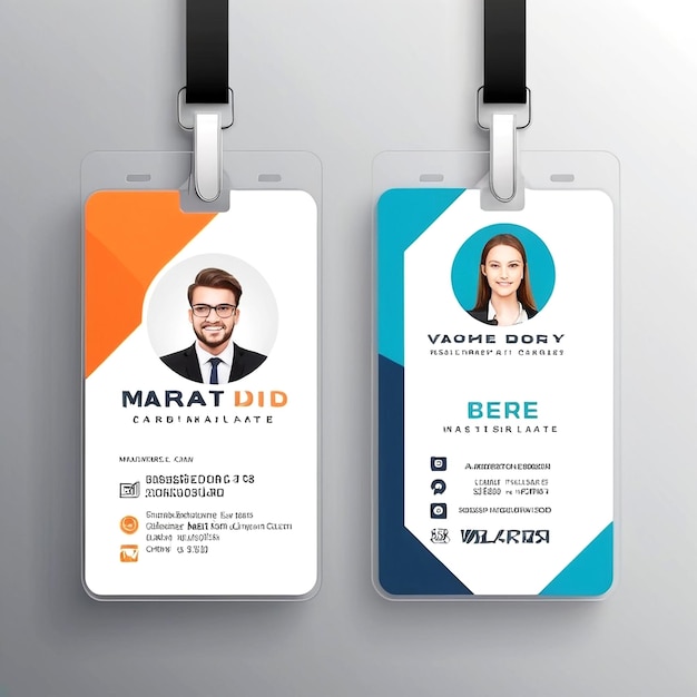 Vector business id card template with minimalist elements