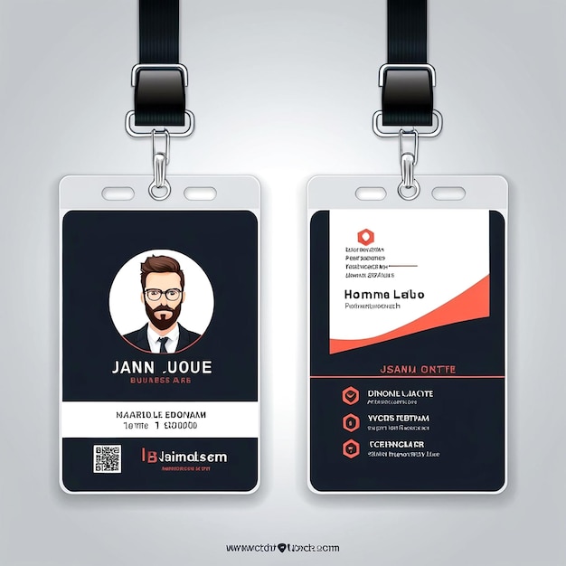 Vector business id card template with minimalist elements