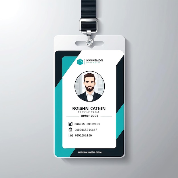 Photo vector business id card template with minimalist elements