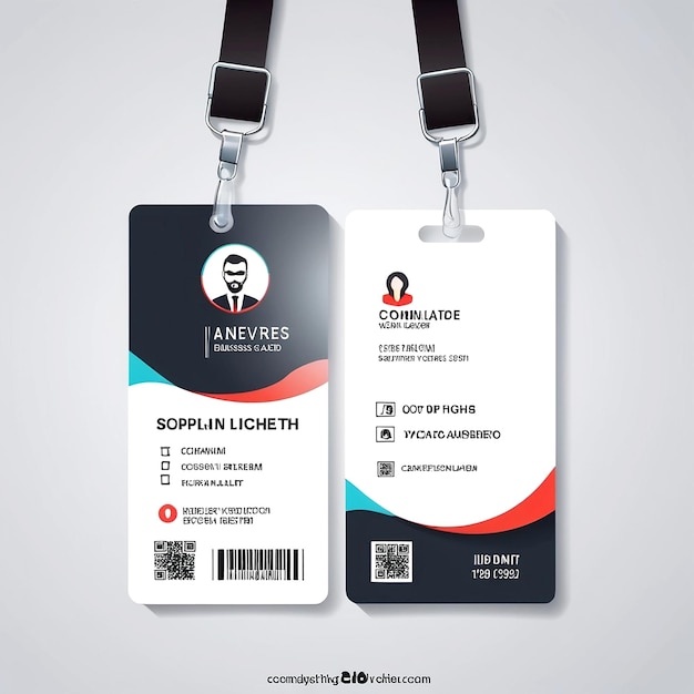 Vector business id card template with minimalist elements