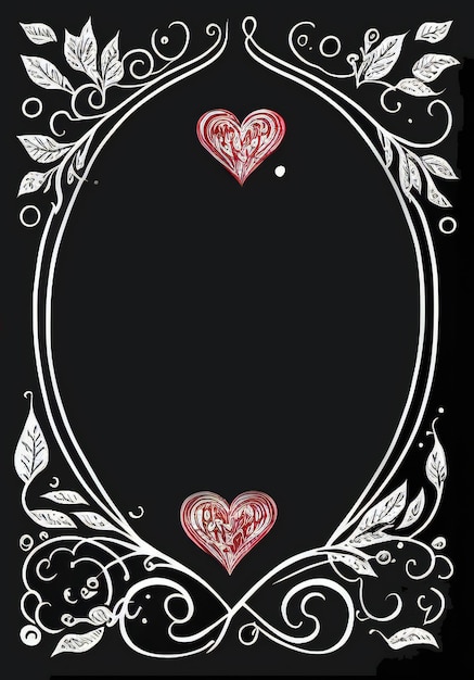 Vector card set for valentines day black red digital illustration painting artwork