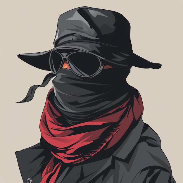 Vector cartoon bandit