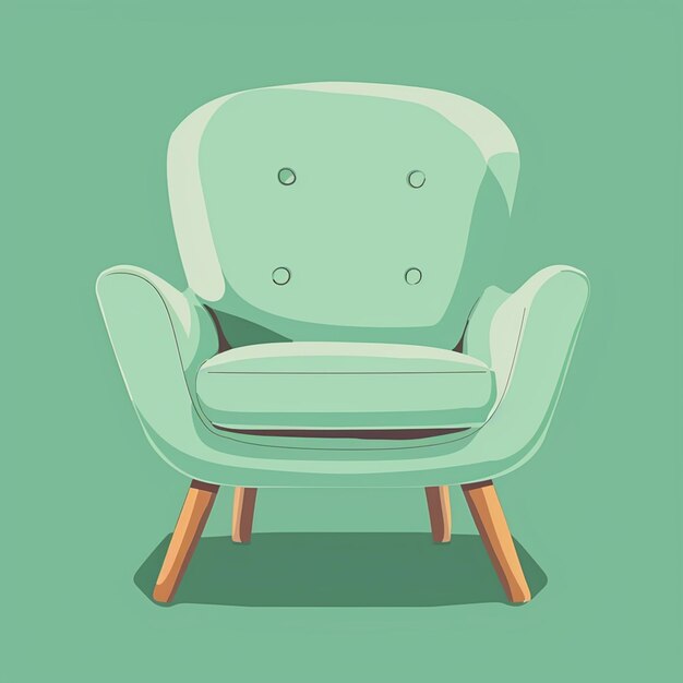 Photo vector cartoon beautiful chair isolated on background