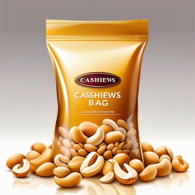 Vector cashews in the sack