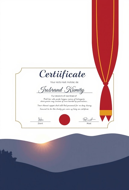 Photo vector certificate of excellence design template