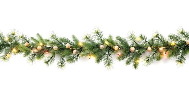 Photo vector christmas garland on an isolated white background