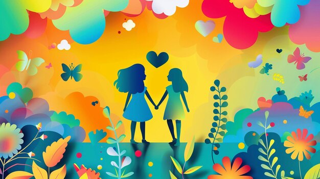 Vector colored friendship day background