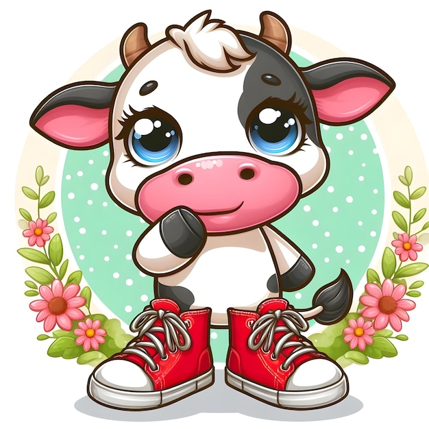 Vector cow character illustration