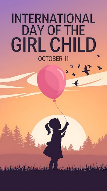 Photo vector design for international day of the girl child