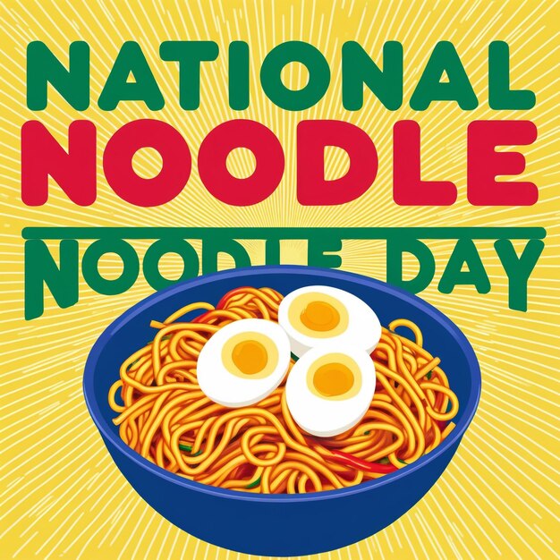 Photo vector design for national noodle day on october 6