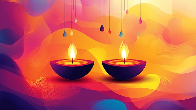 Photo vector diwali vintage pop art modern illustration