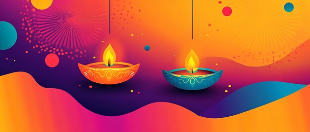 Photo vector diwali vintage pop art modern illustration