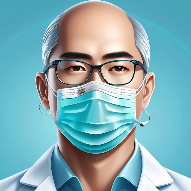 Vector a doctor with a mask National Doctors Day