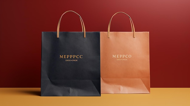 vector empty shopping bag mockup