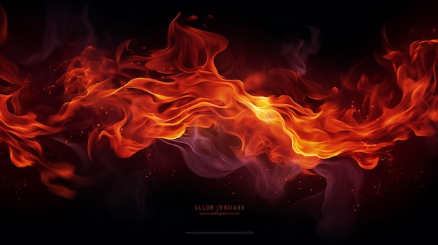 vector fire and ember overlay effect and smoke background