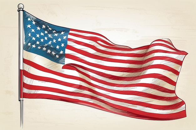 Photo vector flag of the united states of america