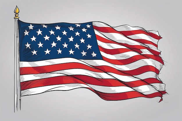 Photo vector flag of the united states of america