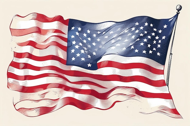 Photo vector flag of the united states of america