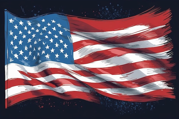 Photo vector flag of the united states of america