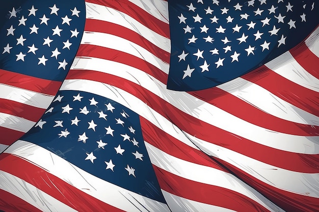 Photo vector flag of the united states of america