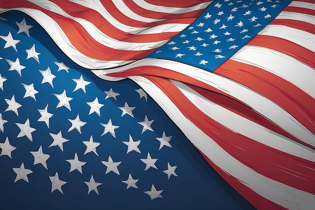 Photo vector flag of the united states of america