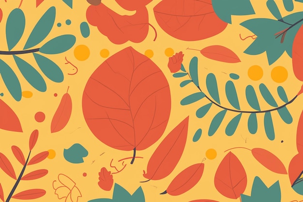 Photo vector flat design autumnal background