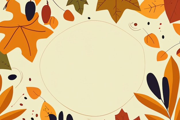 Photo vector flat design autumnal background