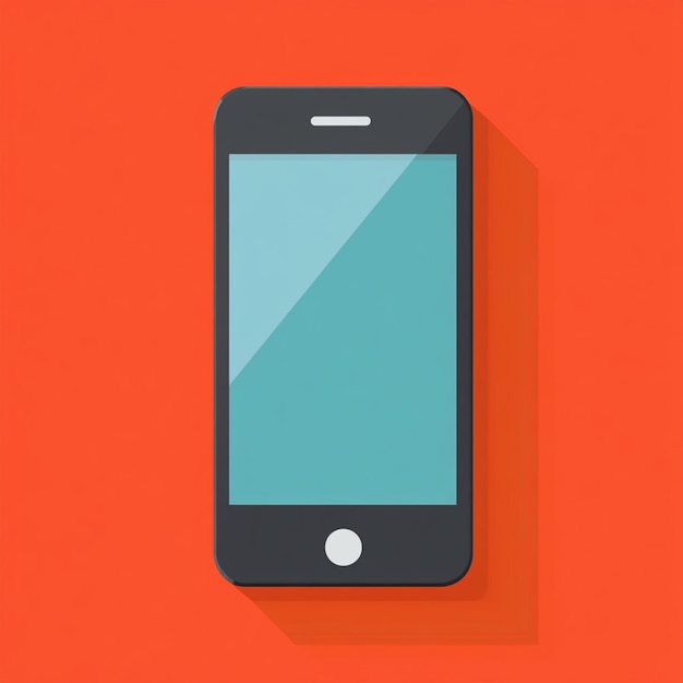 Photo vector flat design touch screen phone icon