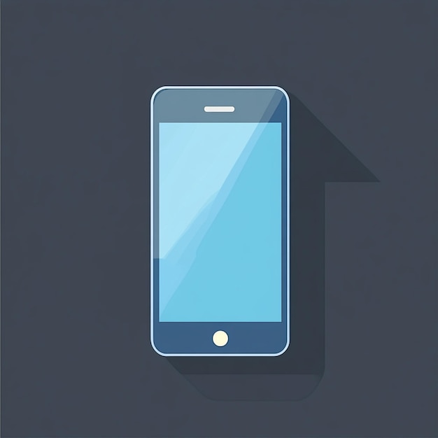 Photo vector flat design touch screen phone icon