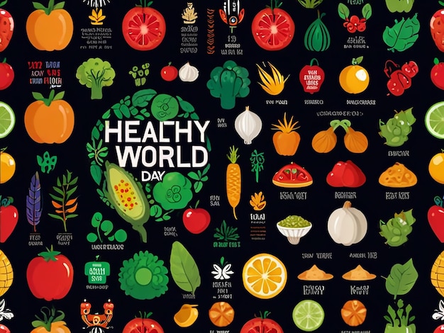 Photo vector flat world food day concept