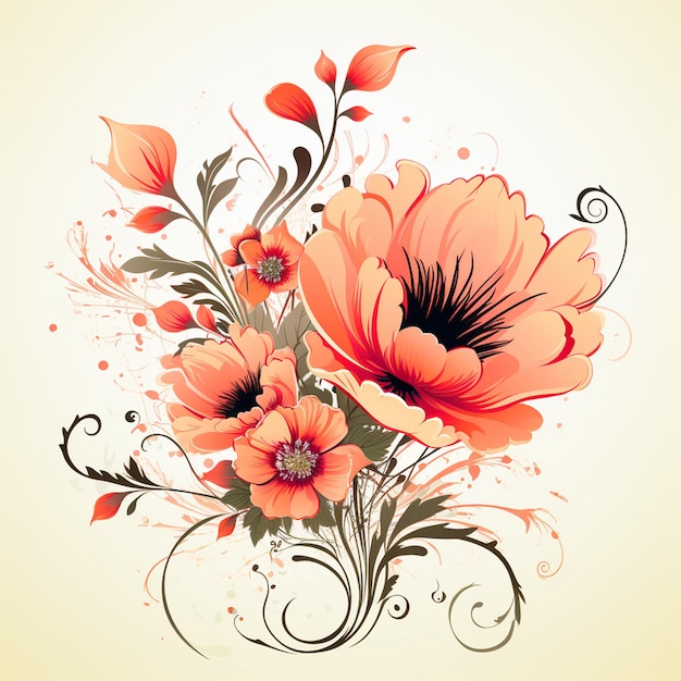 vector floral card