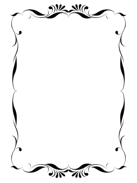 vector frames black on a white background vintage