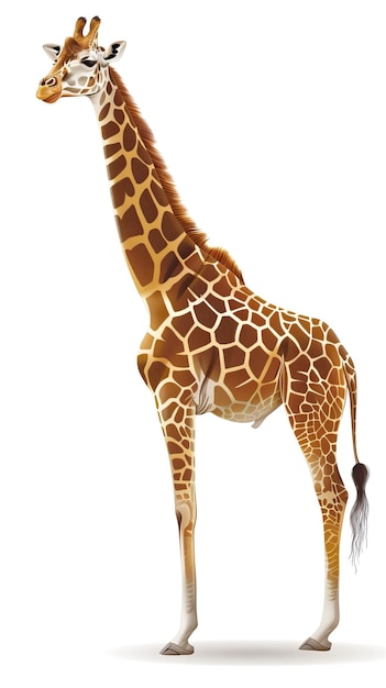 Photo vector giraffe standing isolated