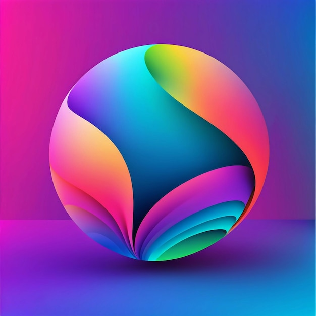 Photo vector gradient 3d abstract background