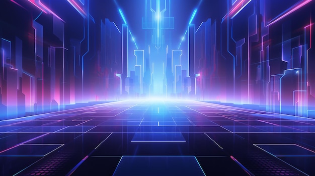 vector gradient technology and futuristic background