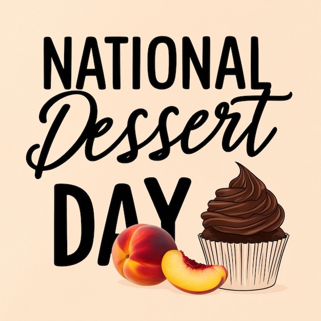 Photo vector graphic of national dessert day ideal for national dessert day celebration