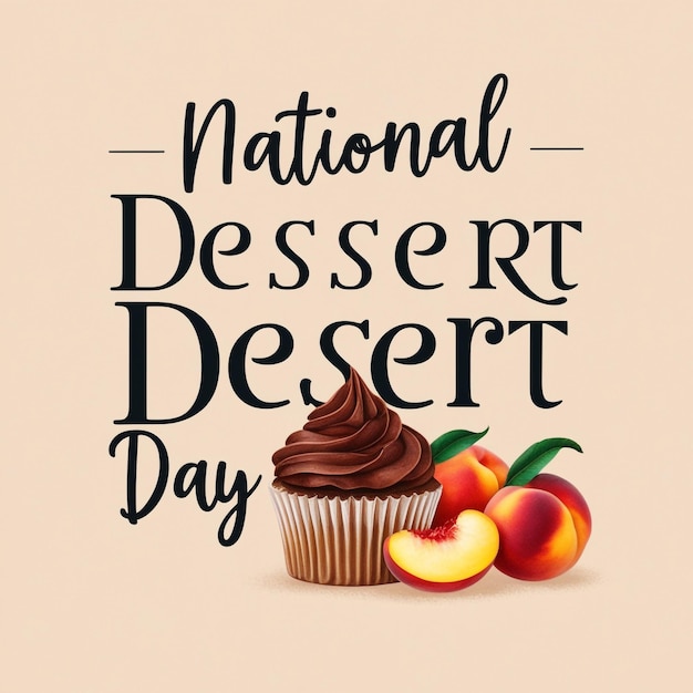 Photo vector graphic of national dessert day ideal for national dessert day celebration