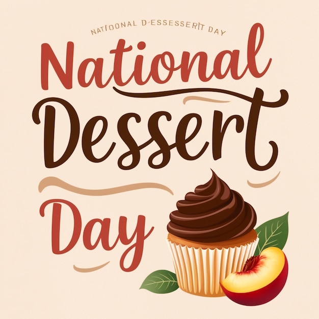 Photo vector graphic of national dessert day ideal for national dessert day celebration