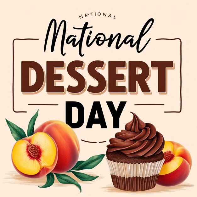 Photo vector graphic of national dessert day ideal for national dessert day celebration