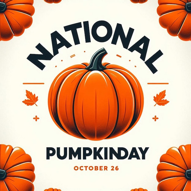 Photo vector graphic of national pumpkin day good for national pumpkin day celebration flat design flyer designflat illustration