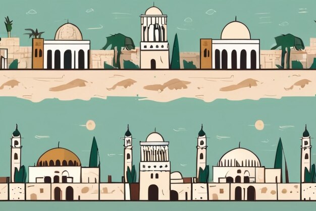 vector hand drawn flat design palestine background