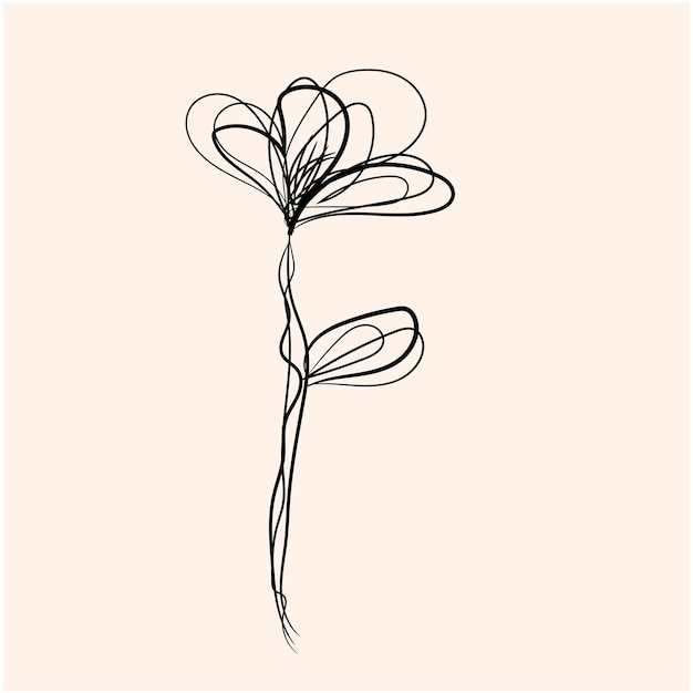 Photo vector hand drawn flower collection