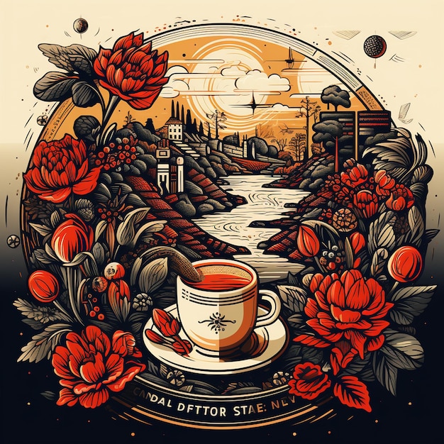 vector hand drawn international day of coffee